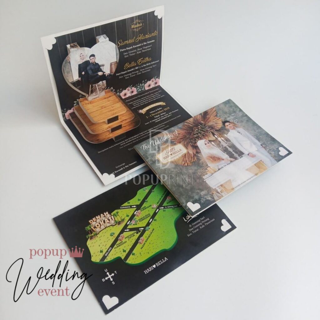 undangan pop up murah 10