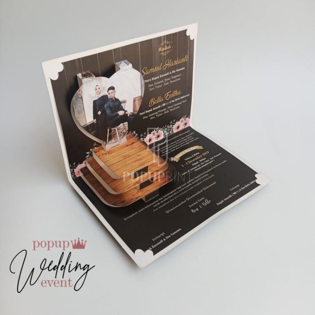 undangan pop up murah 9